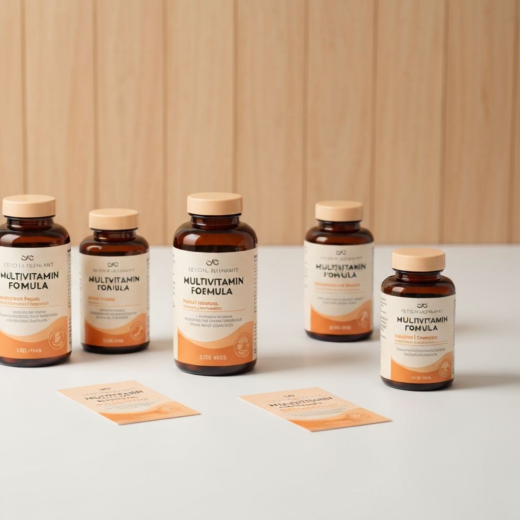 Daily multivitamin formulas for men